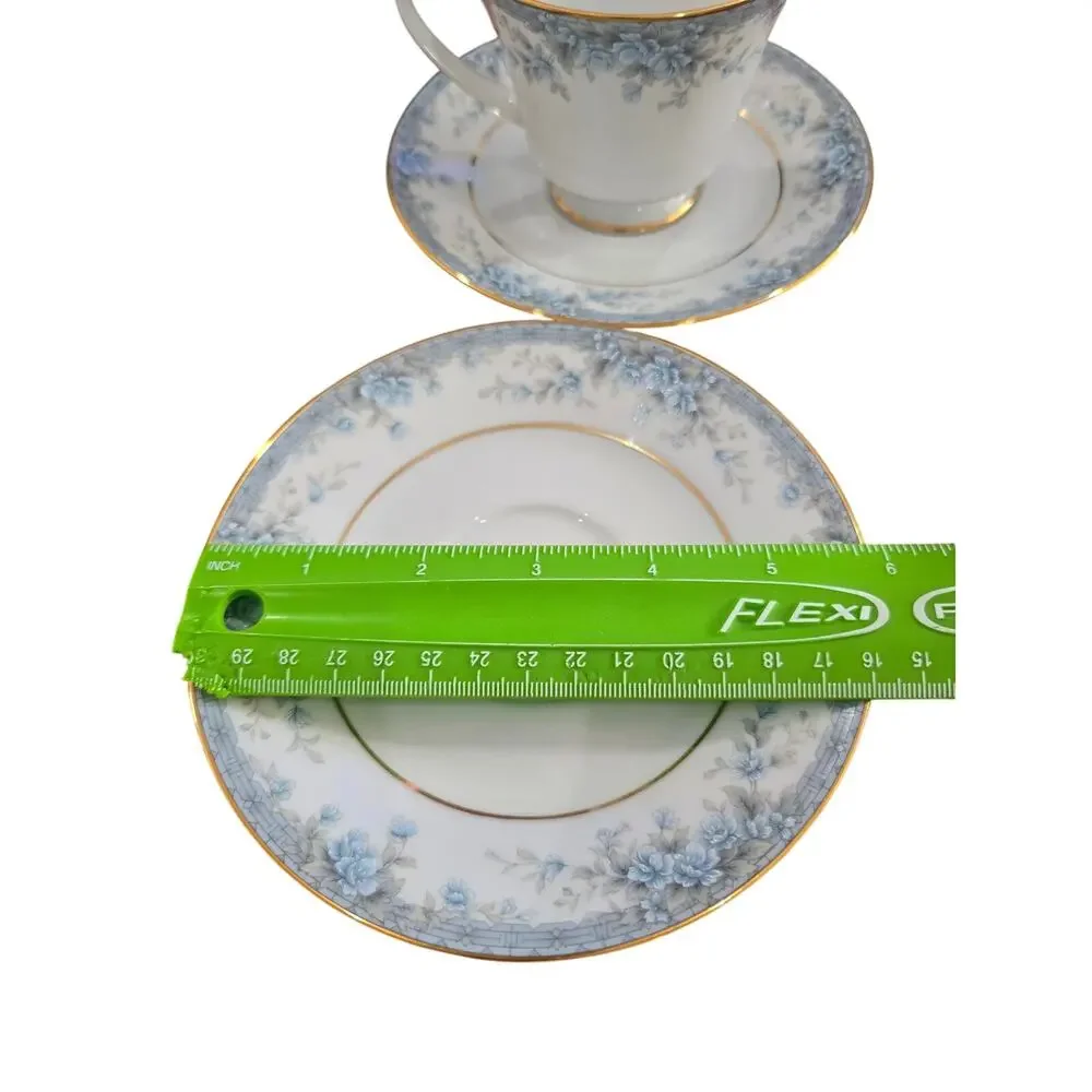 Set of 4 NORITAKE AVALON 3390 PHILLIPINES FINE CHINA Cup Saucer.